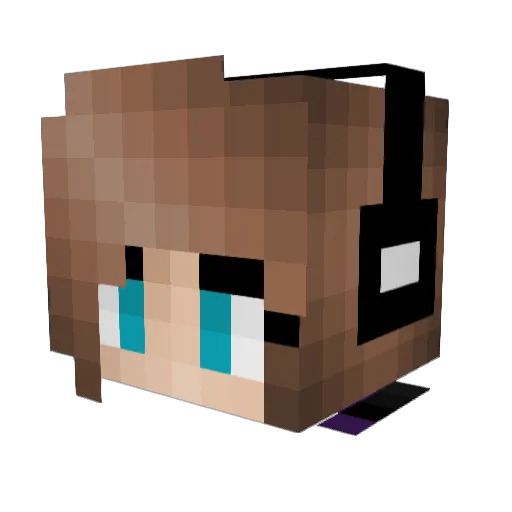 Gwenda Minecraft avatar head, 3D render