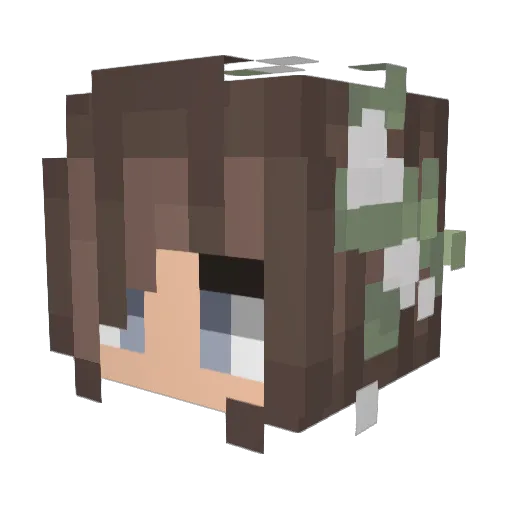 Gweninist Minecraft avatar head, 3D render