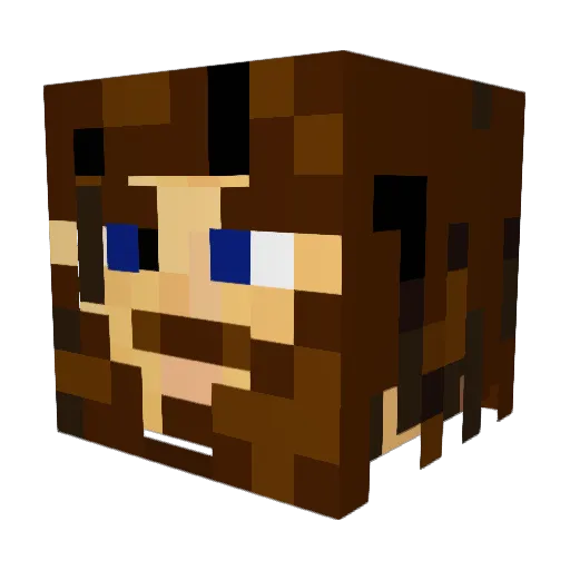 GwennBlei Minecraft avatar head, 3D render