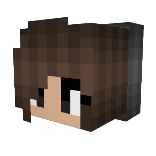 GwennJoy Minecraft avatar head, 3D render