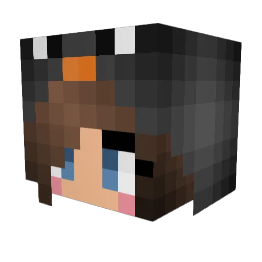 GwennieBot Minecraft avatar head, 3D render