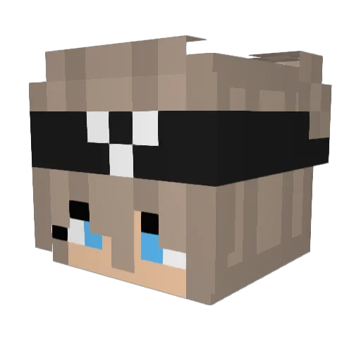 Gwental Minecraft avatar head, 3D render