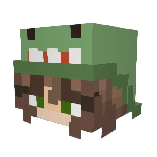Gwerty_10 Minecraft avatar head, 3D render