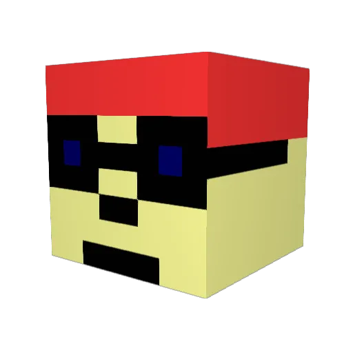 Gwill11 Minecraft avatar head, 3D render