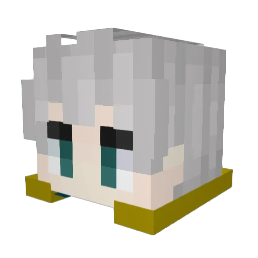 Gwishinn Minecraft avatar head, 3D render