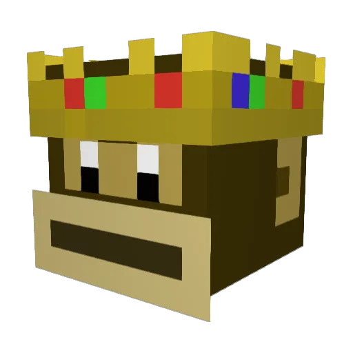 Gwisp Minecraft avatar head, 3D render