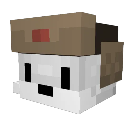 GwnAri Minecraft avatar head, 3D render