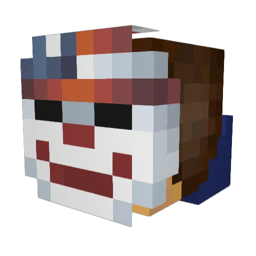 GwnFlorian Minecraft avatar head, 3D render