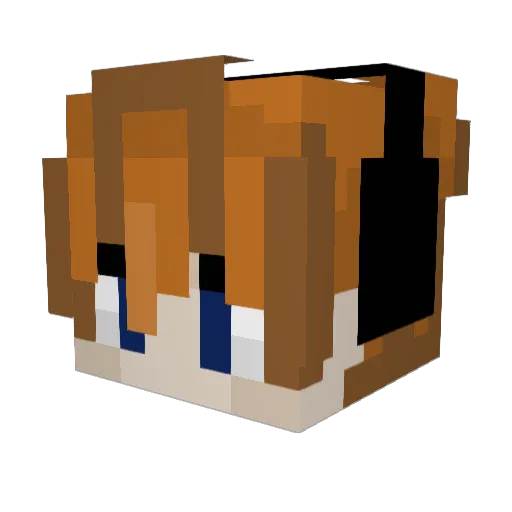 Gwolfprodigy Minecraft avatar head, 3D render