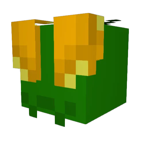 Gwolp Minecraft avatar head, 3D render