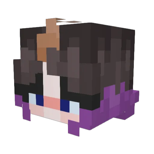 GwuacMole Minecraft avatar head, 3D render