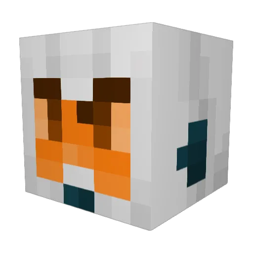 Gwyjack Minecraft avatar head, 3D render