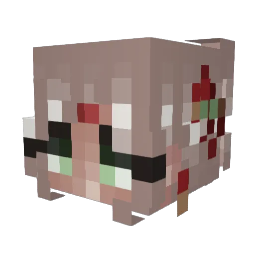 Gwyndxlin Minecraft avatar head, 3D render