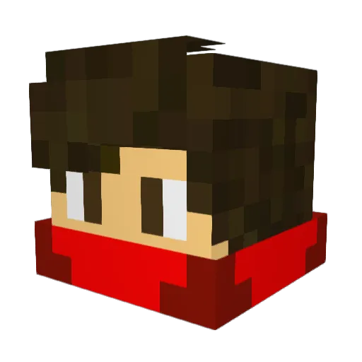 Gwyngyr Minecraft avatar head, 3D render