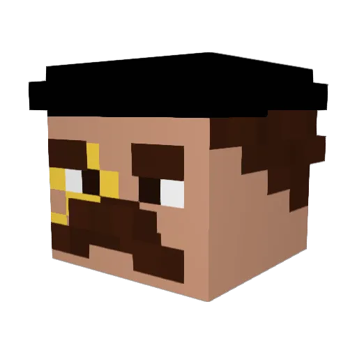 Gwynnquer Minecraft avatar head, 3D render