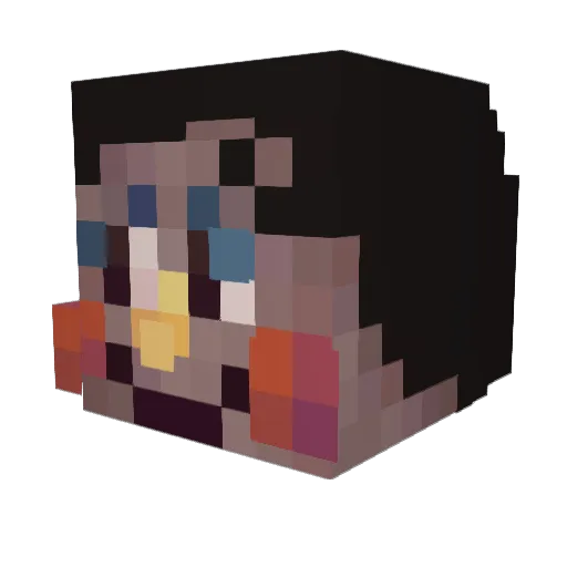 GwynnyBean Minecraft avatar head, 3D render
