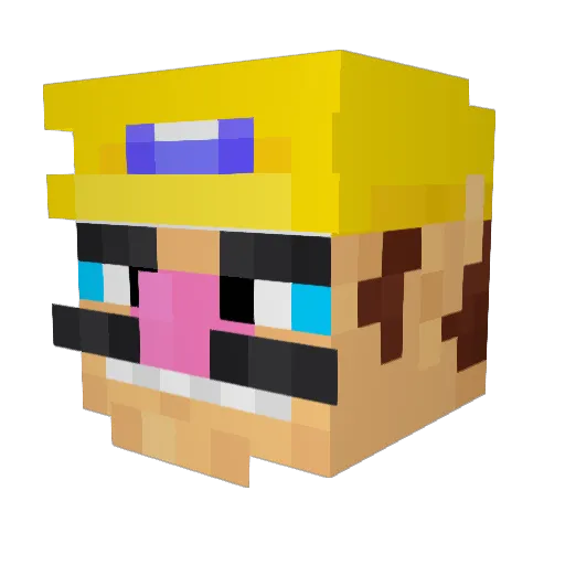 GxA_4 Minecraft avatar head, 3D render