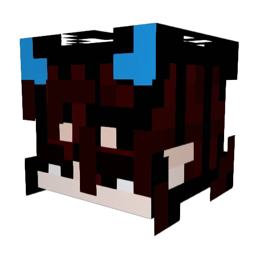 GxVrn Minecraft avatar head, 3D render