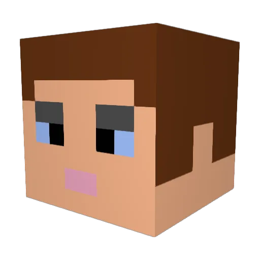 Gxbe777 Minecraft avatar head, 3D render