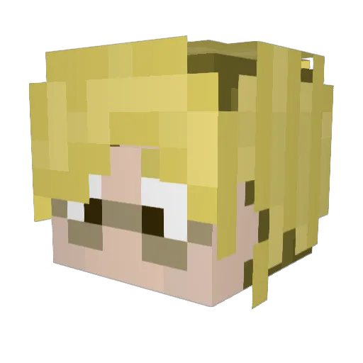 GxbeT Minecraft avatar head, 3D render