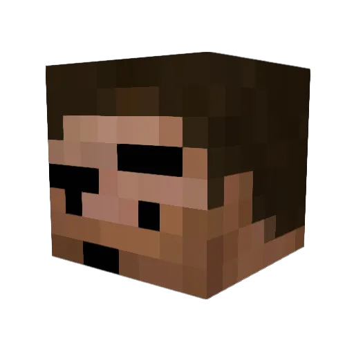 Gxbzuul Minecraft avatar head, 3D render