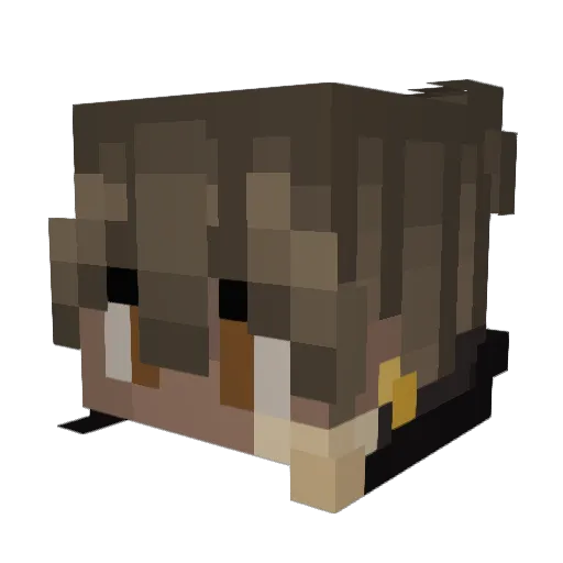 Gxldnn Minecraft avatar head, 3D render