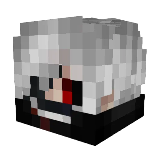 Gxntx Minecraft avatar head, 3D render