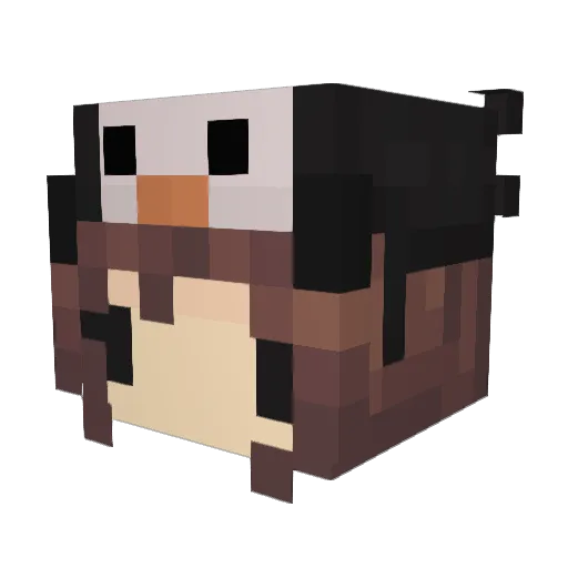 Gxppi Minecraft avatar head, 3D render