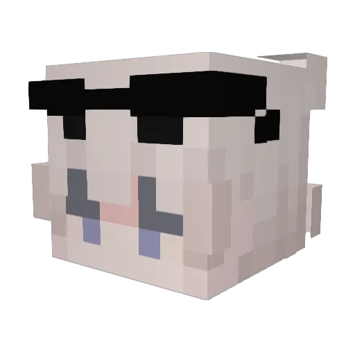 Gxroom1 Minecraft avatar head, 3D render