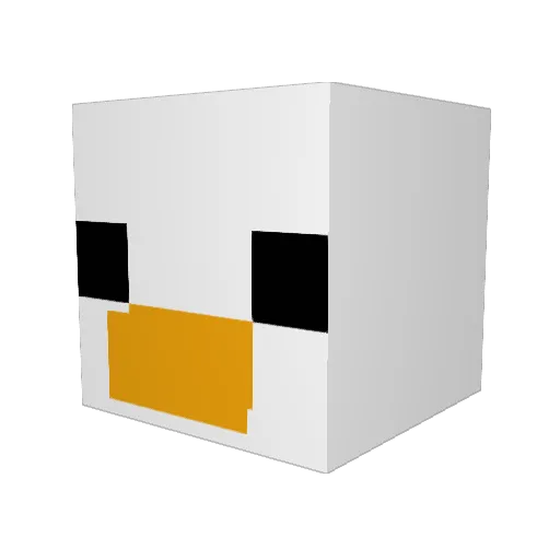 Gxufy Minecraft avatar head, 3D render
