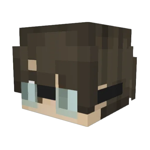 Gxxu Minecraft avatar head, 3D render