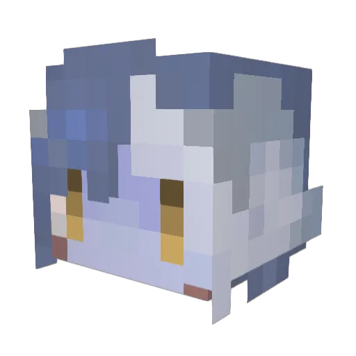Gy4_Te Minecraft avatar head, 3D render