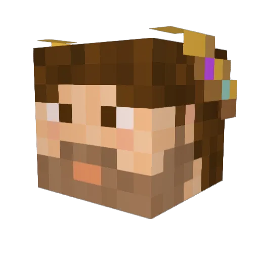 Gyarados65 Minecraft avatar head, 3D render