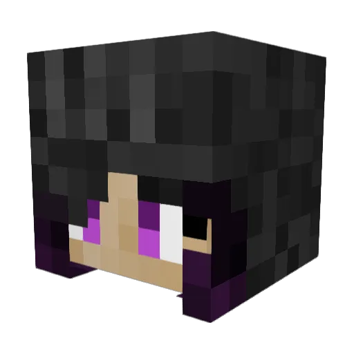 Gyaramew Minecraft avatar head, 3D render