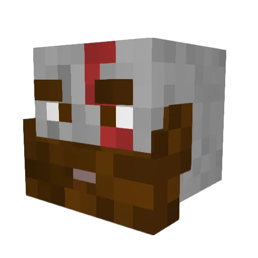 Gyarik Minecraft avatar head, 3D render