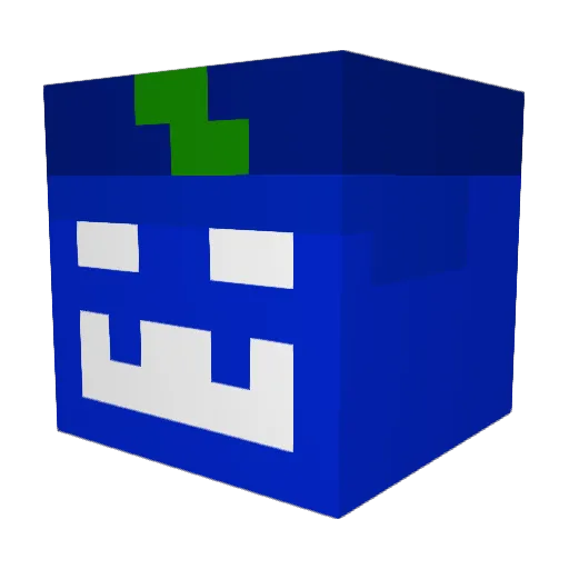 Gyarpuff Minecraft avatar head, 3D render