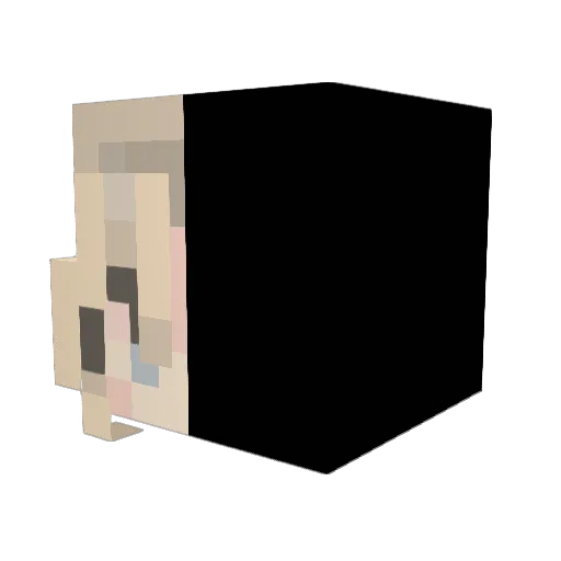 GyatSkibidiSigma Minecraft avatar head, 3D render