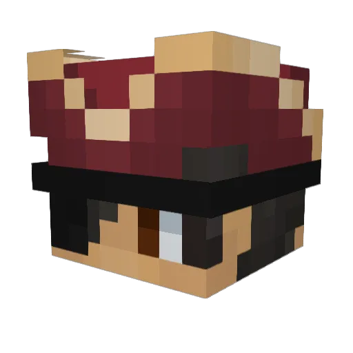 Gydaeon Minecraft avatar head, 3D render