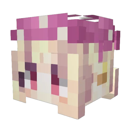 Gyetring Minecraft avatar head, 3D render