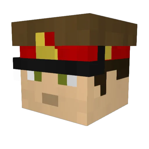 Gyhn Minecraft avatar head, 3D render