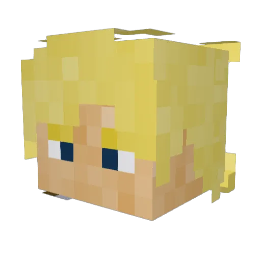 Gyldain Minecraft avatar head, 3D render