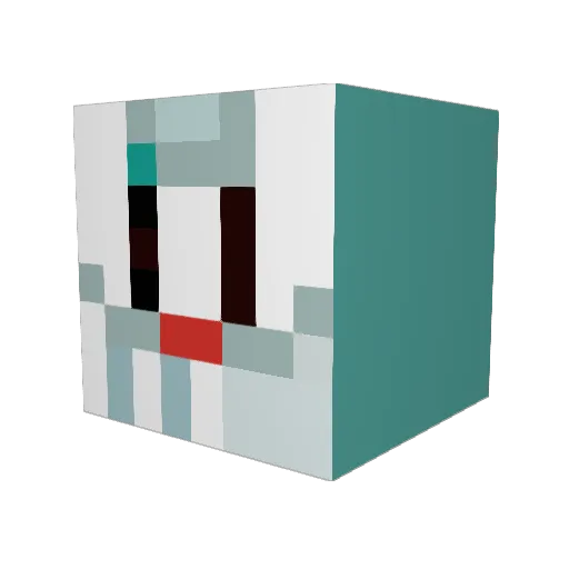 Gylen Minecraft avatar head, 3D render