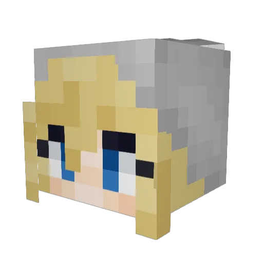 GymBoss Minecraft avatar head, 3D render