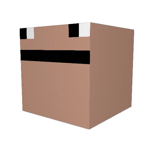 GymGirl Minecraft avatar head, 3D render