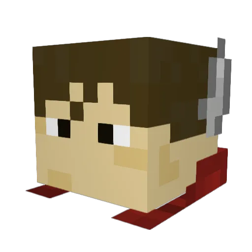 Gym_Wolf Minecraft avatar head, 3D render