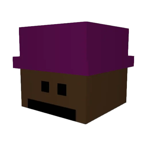 Gymbros Minecraft avatar head, 3D render