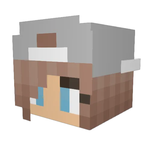 GymnastAlice Minecraft avatar head, 3D render
