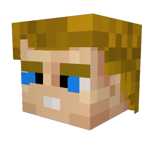 GymnastGemma Minecraft avatar head, 3D render