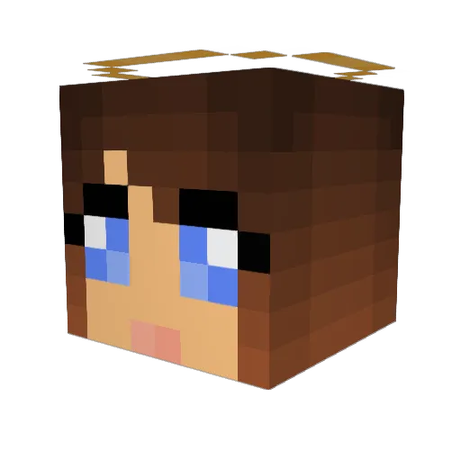 Gynny Minecraft avatar head, 3D render