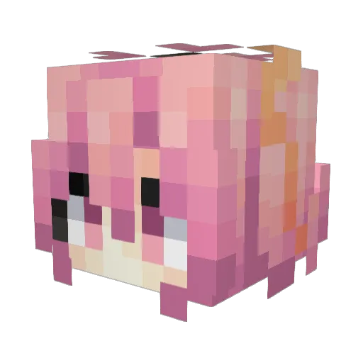 Gynthia Minecraft avatar head, 3D render